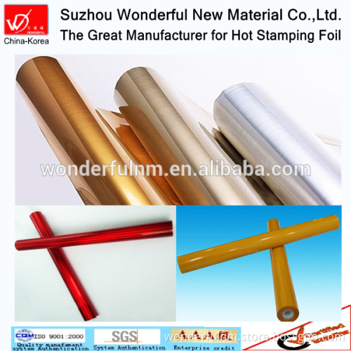 Washable and high temperature hot stamping foil for garment